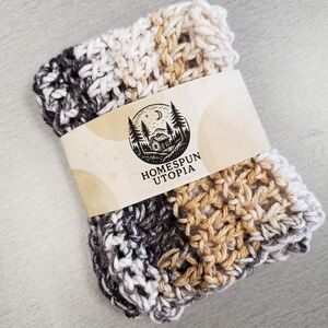 Soft Hand-Crocheted Ombre Washcloth – 100% Cotton by Homespun Utopia